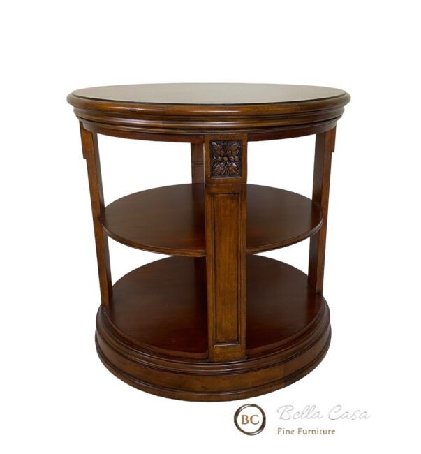 Three Shelf Mahogany Library Table