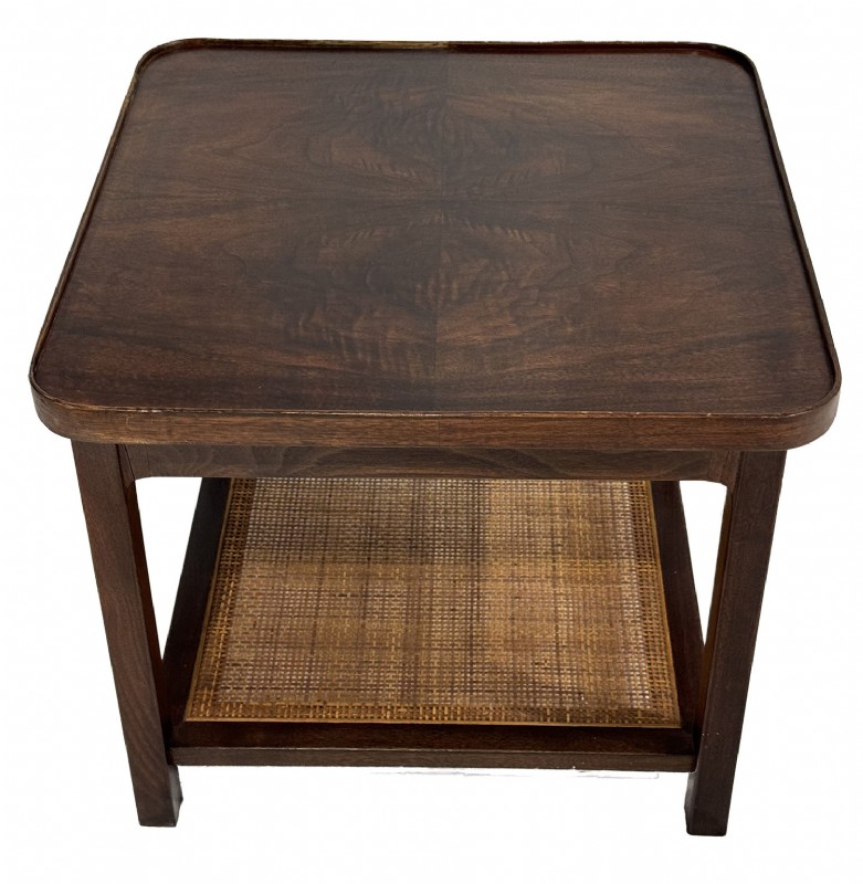 Small Side Table with Burled Walnut Top