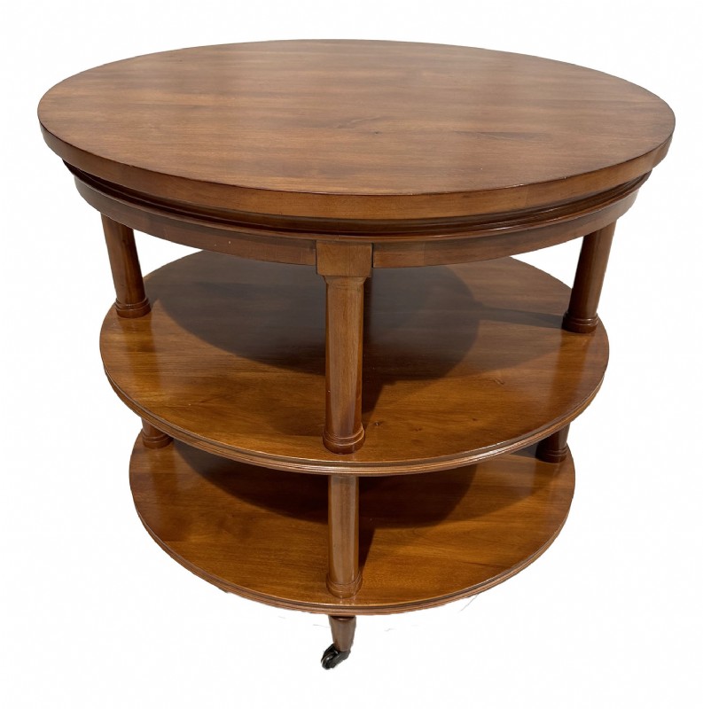 Three Tier Oval Wooden Occasional Table