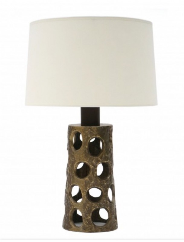 BronzeTable Lamp with Cutouts