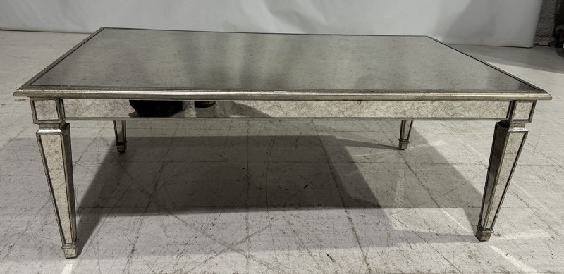 Ethan Allen Mirrored Glass Coffee Table