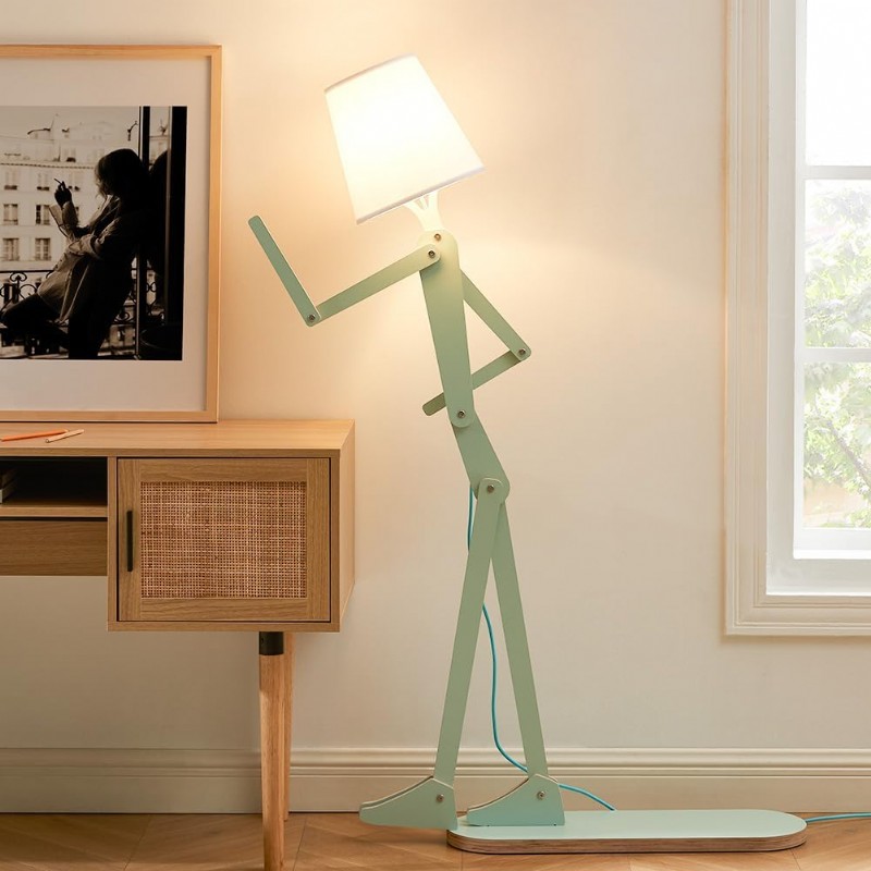 Blue Stick Figure Floor Lamp