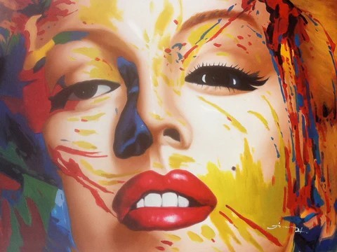 Abstract Woman's Face Painting