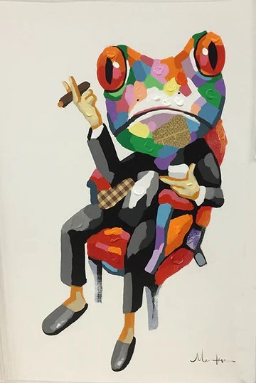 Abstract Frog On A Chair Painting
