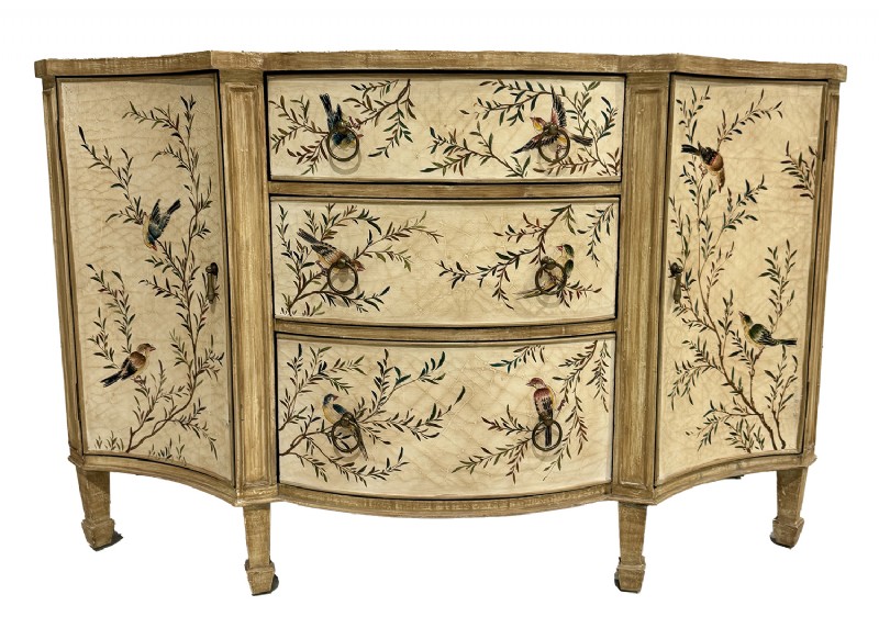 Hand Painted Chinoiserie Cabinet
