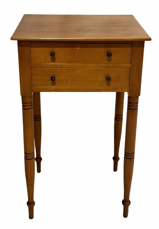 Cherry & MapleTwo Drawer Candlestick Table