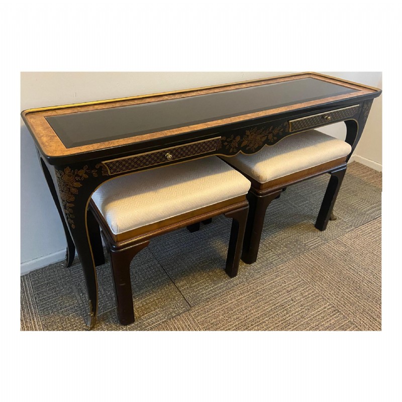 Drexel Heritage Et Cetera Console/Stools