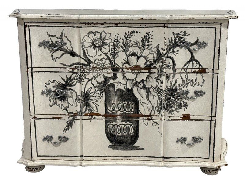 Shabby Chic Handpainted Chest of Drawers