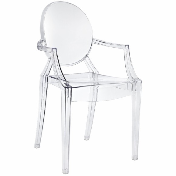 Pair of Clear Acrylic Phillip Starck Ghost Chairs