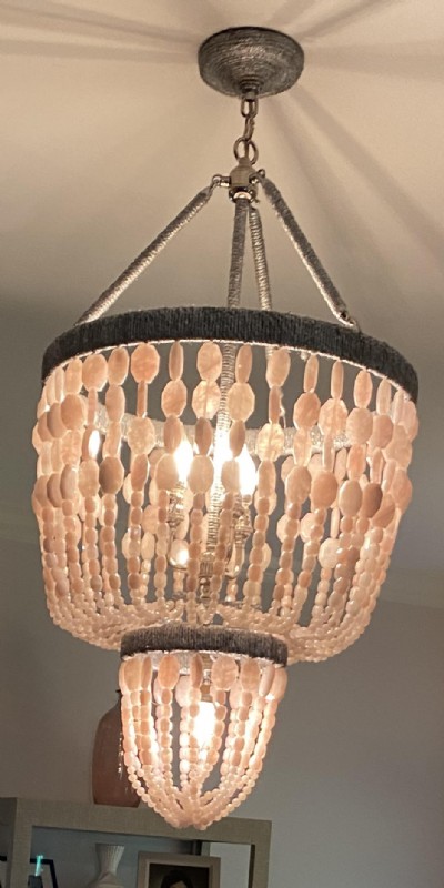 Carmen 18" Pink Beaded Chandelier