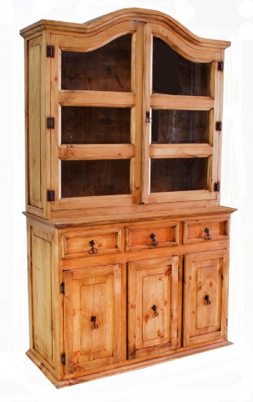 Pine china hutch discount