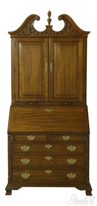 Henkel Harris Walnut Chippendale Secretary Desk