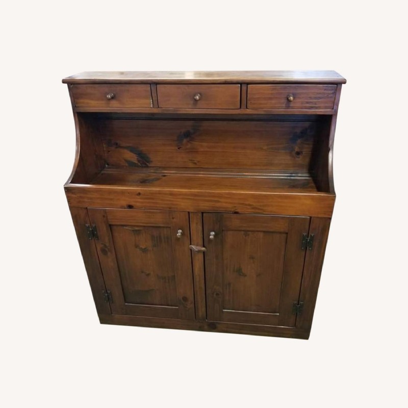 Vintage Stephen Von Hohen Pine Hutch