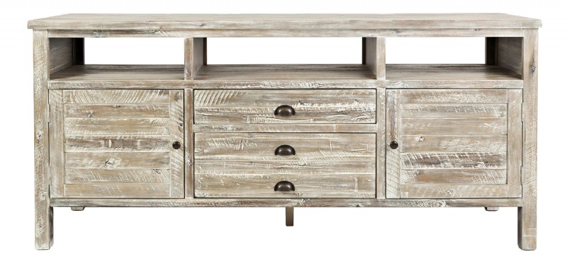 Artisans Craft 70" Washed Gray TV Console