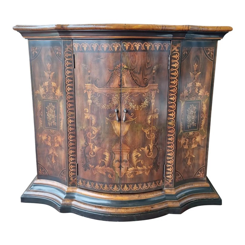 Vintage Decorative Crafts Bar Cabinet