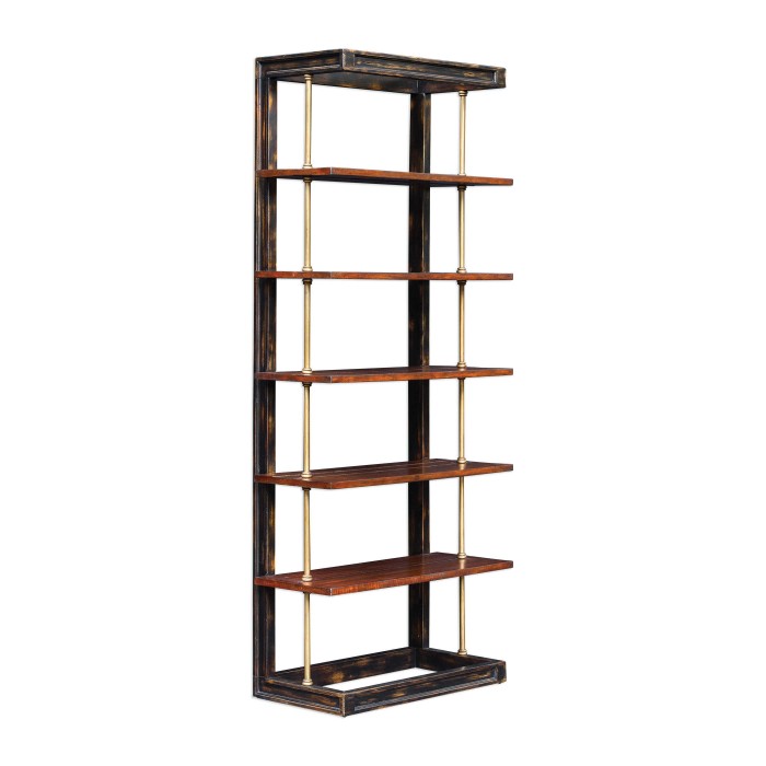 Black 5 shelves Uttermost Etagere
