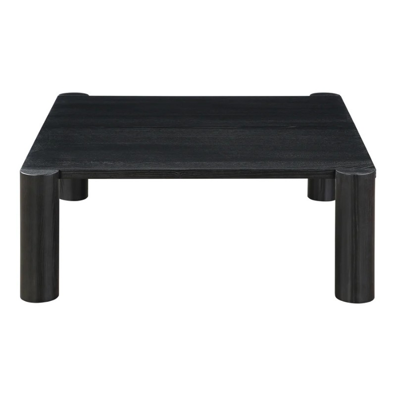 Post Coffee Table White Oak - Jet-black finish