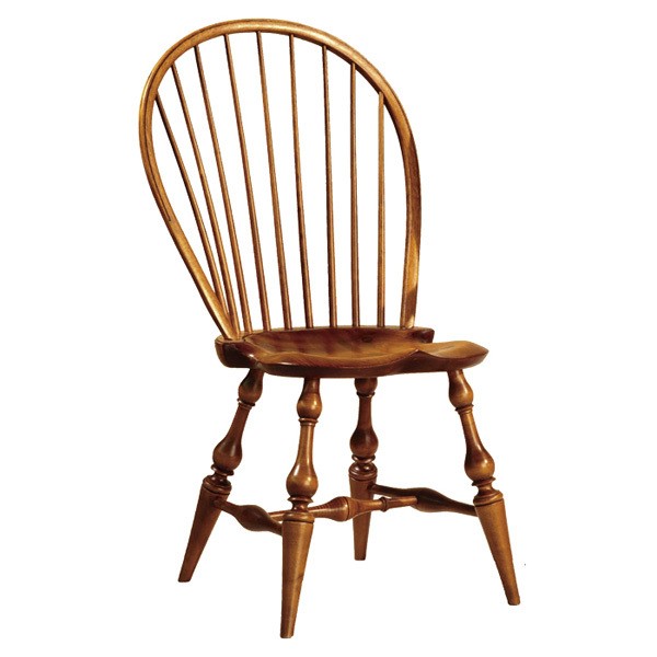 (PAIR) BOWBACK VASE SIDE CHAIR - OLDER AMBER FINIS