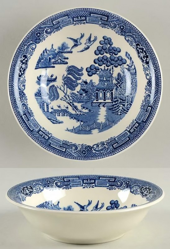 1940s Blue Willow Cereal Bowl