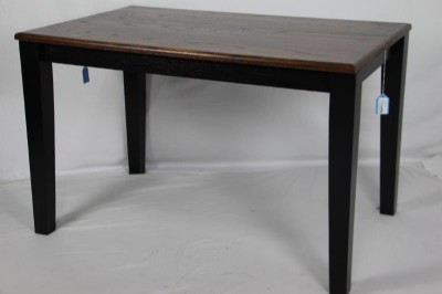 TABLE OAK TOP BLACK LEGS