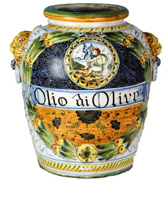 Italian Painted Oil Jug