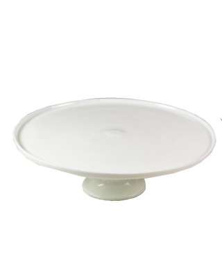 Jadeite Milk Glass Cake Plate White L