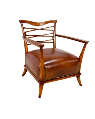 Caramel Leather Leon Chair