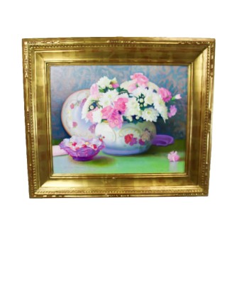 Flowers with Bowl-Still Life