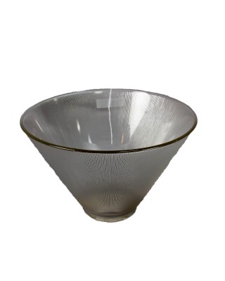 Large Ridged Glass Bowl