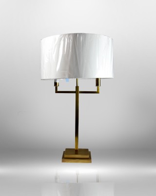 Honey Brass Two Arm Desk Lamp