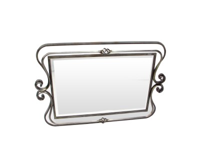 Wrought Iron Spiraled Frame Mirror