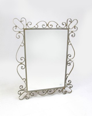 Wrought Iron Curvy Motif Mirror