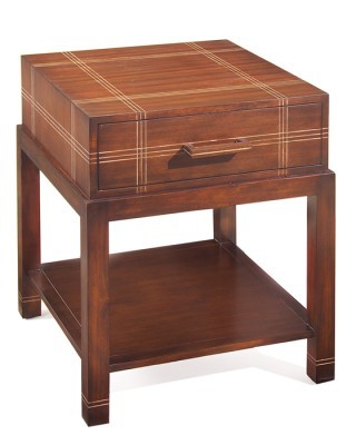 Attache Plaid Side Table