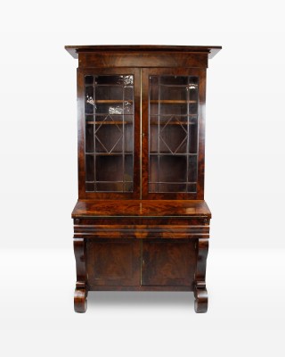 George III Mahogany Fall Front Secretary