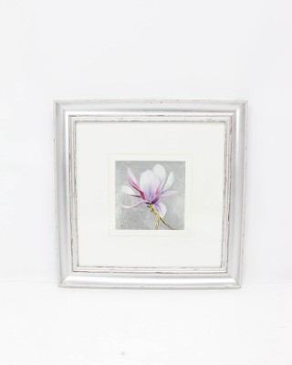 Floral Print in Silver Frame