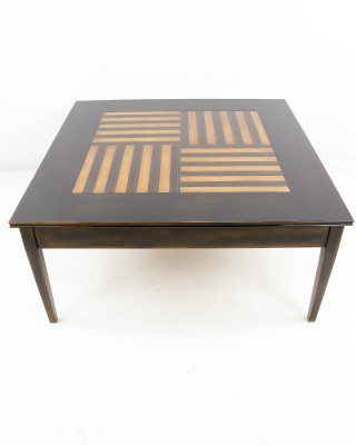 Inlaid Patterned Cocktail Table