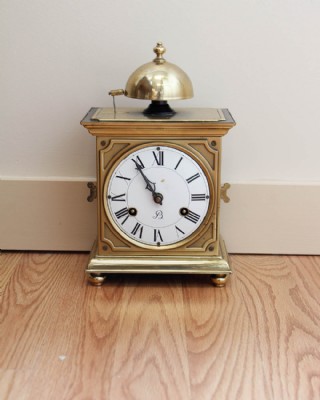 19th Century Neoclassical Bronze Alarm Clock