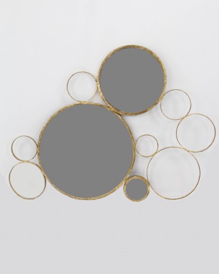 Aged Bronze Multi-Circle Mirror