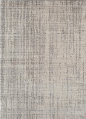 Ivory and grey Wool Area Rug