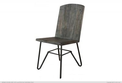 Rustic Iron Base Dining Chair