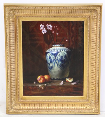 Original Oil of A Vase with Flowers