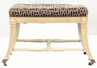 Wood Frame Ottoman On Casters