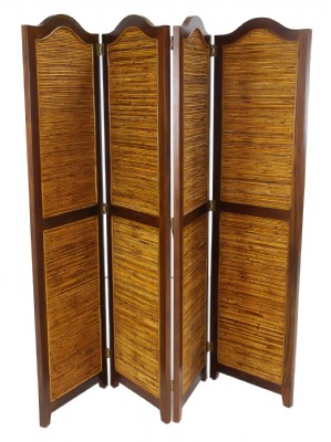 Bamboo and Mahogany Room Divider