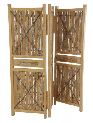 Bark and Twig Wooden Room Divider