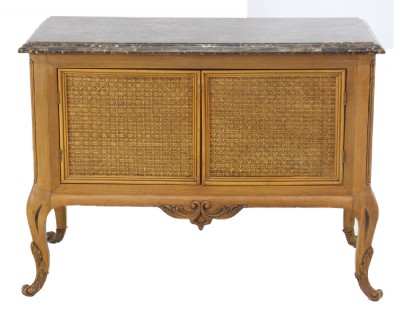 Marble Top Storage Chest with Doors