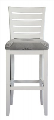 White Painted Ladder Back Barstool