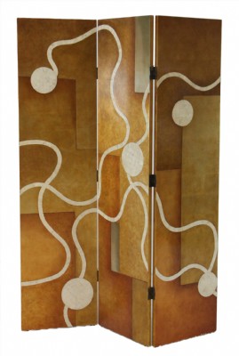 Inlaid Shell Wooden Room Divider