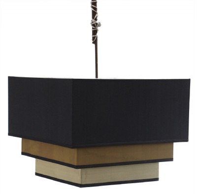Three Color Three Tier Cascading Square Chandelier