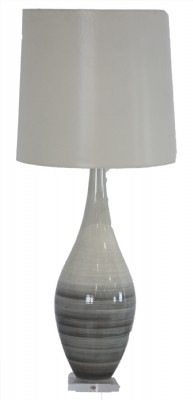 Silver Glass Gourd Shaped Table Lamp
