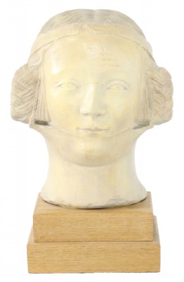 Abstract Sculpted Grecian Female Head on Stand